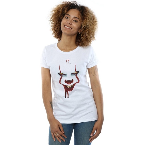Vêtements Femme T-shirts manches longues It Chapter 2 Pennywise Poster Stare Blanc