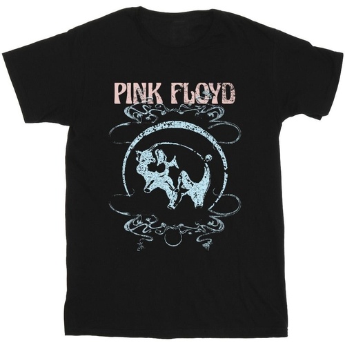 Vêtements Homme T-shirts manches longues Pink Floyd Pig Swirls Noir
