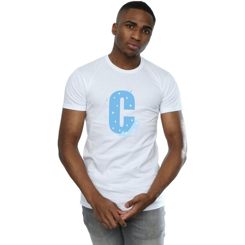 Vêtements Homme T-shirts manches longues Disney Alphabet C Is For Cinderella Blanc