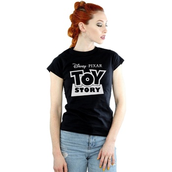 Vêtements Femme T-shirts manches longues Disney Toy Story Logo Outline Noir