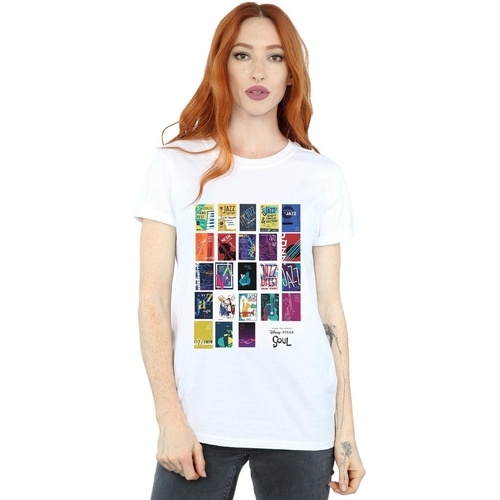Vêtements Femme T-shirts manches longues Disney Soul Jazz Poster Wall Blanc