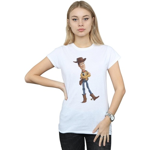 Vêtements Femme T-shirts manches longues Disney Toy Story 4 Sherrif Woody Blanc