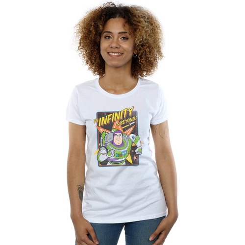 Vêtements Femme T-shirts manches longues Disney Toy Story 4 Buzz To Infinity Blanc