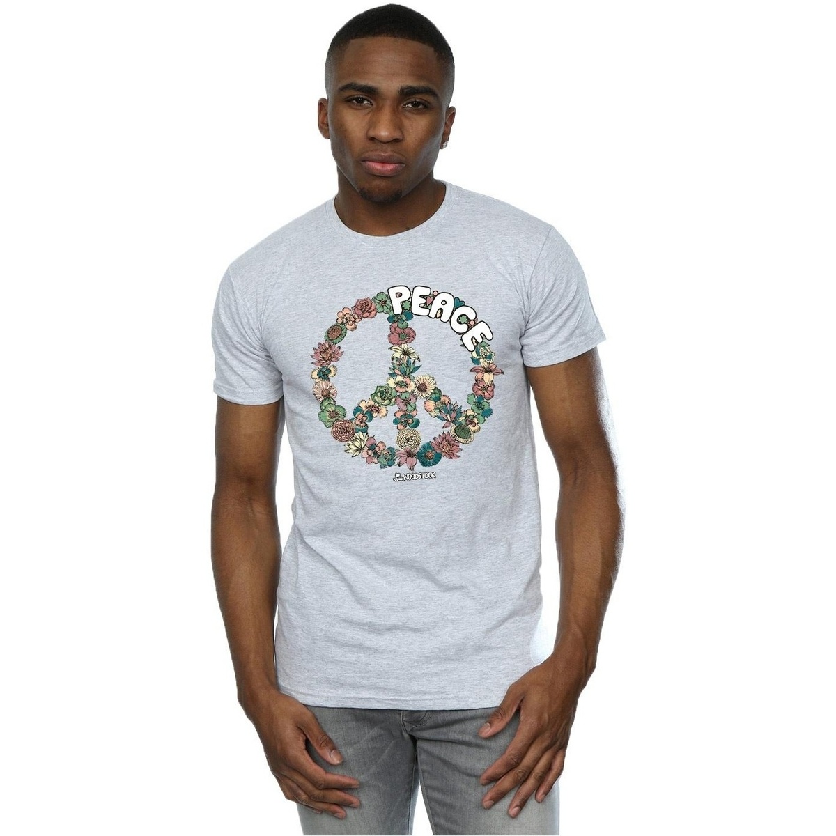 Vêtements Homme T-shirts manches longues Woodstock Floral Peace Gris