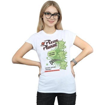Vêtements Femme T-shirts manches longues Disney Toy Story 4 Pizza Planet Little Green Men Blanc