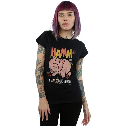 Vêtements Femme T-shirts manches longues Disney Toy Story 4 Hamm The Piggy Bank Noir