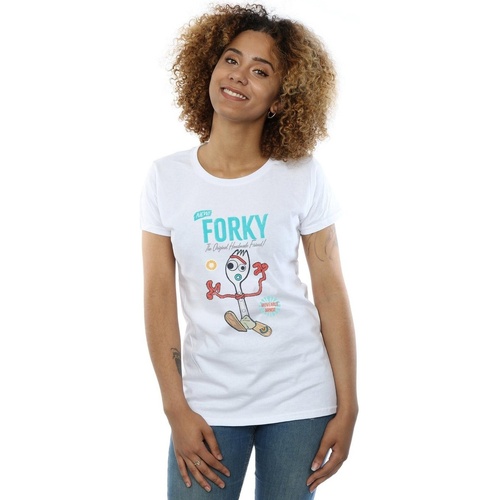 Vêtements Femme T-shirts manches longues Disney Toy Story 4 Forky Handmade Friend Blanc
