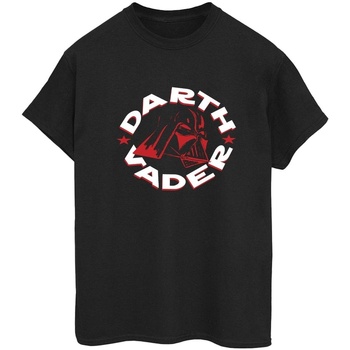 Vêtements Femme T-shirts manches longues Disney Darth Vader Badge Noir