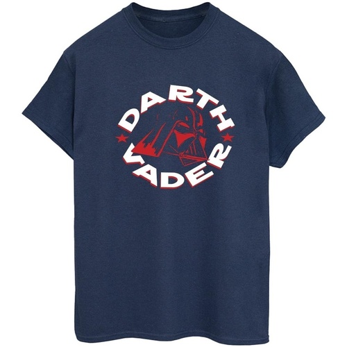 Vêtements Femme T-shirts manches longues Disney Darth Vader Badge Bleu