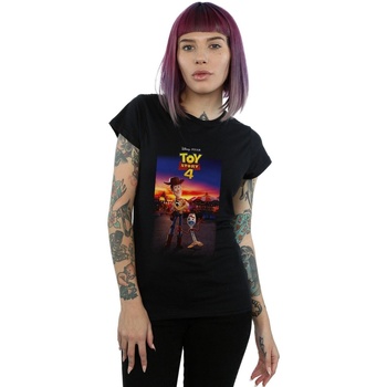 Vêtements Femme T-shirts manches longues Disney Toy Story 4 Woody And Forky Poster Noir