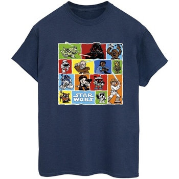 Vêtements Femme T-shirts manches longues Disney Comic Drawing Montage Bleu