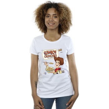 Vêtements Femme T-shirts manches longues Disney Toy Story Woody Cowboy Crunchies Blanc