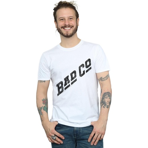 Vêtements Homme T-shirts manches longues Bad Company Distressed Logo Blanc
