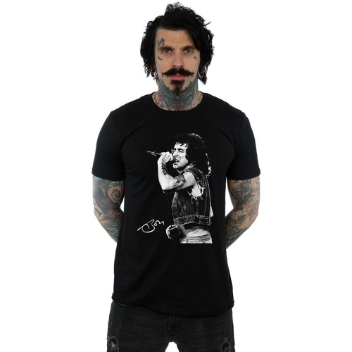 Vêtements Homme T-shirts manches longues Bon Scott Signed Photo Noir