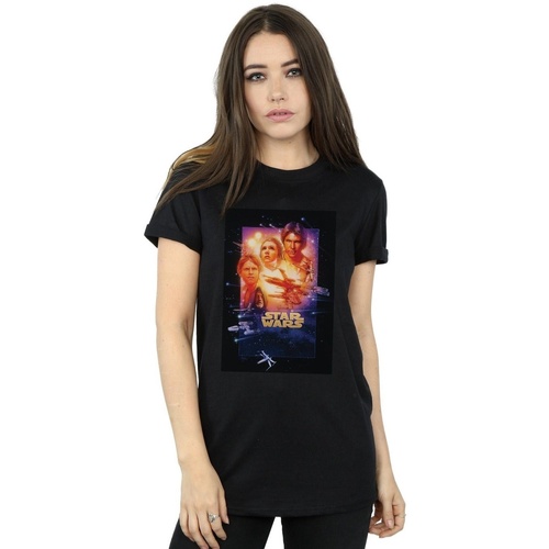 Vêtements Femme T-shirts manches longues Disney Episode IV Movie Poster Noir