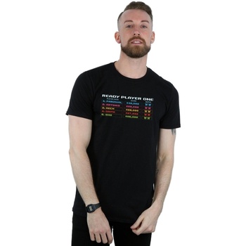 Vêtements Homme T-shirts manches longues Ready Player One 8-Bit Scoreboard Noir