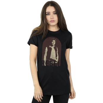 Vêtements Femme T-shirts manches longues Disney Han Solo Rebel Noir