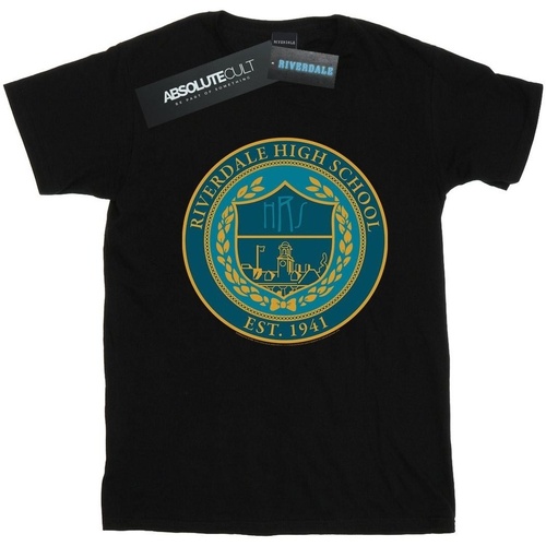 Vêtements Homme T-shirts manches longues Riverdale High School Crest Breast Print Noir