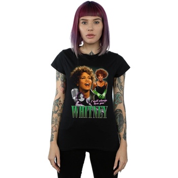 Vêtements Femme T-shirts manches longues Whitney Houston I Will Always Love You Homage Noir