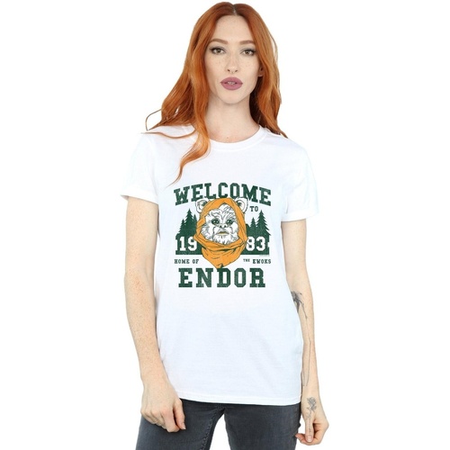 Vêtements Femme T-shirts manches longues Disney Endor Camp Blanc