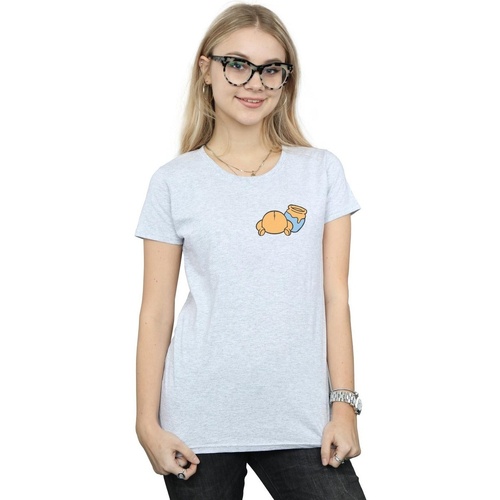 Vêtements Femme T-shirts manches longues Disney Winnie The Pooh Backside Breast Print Gris