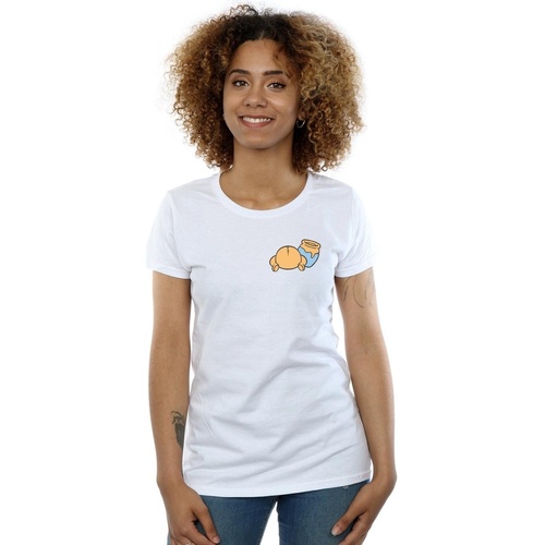 Vêtements Femme T-shirts manches longues Disney Winnie The Pooh Backside Breast Print Blanc
