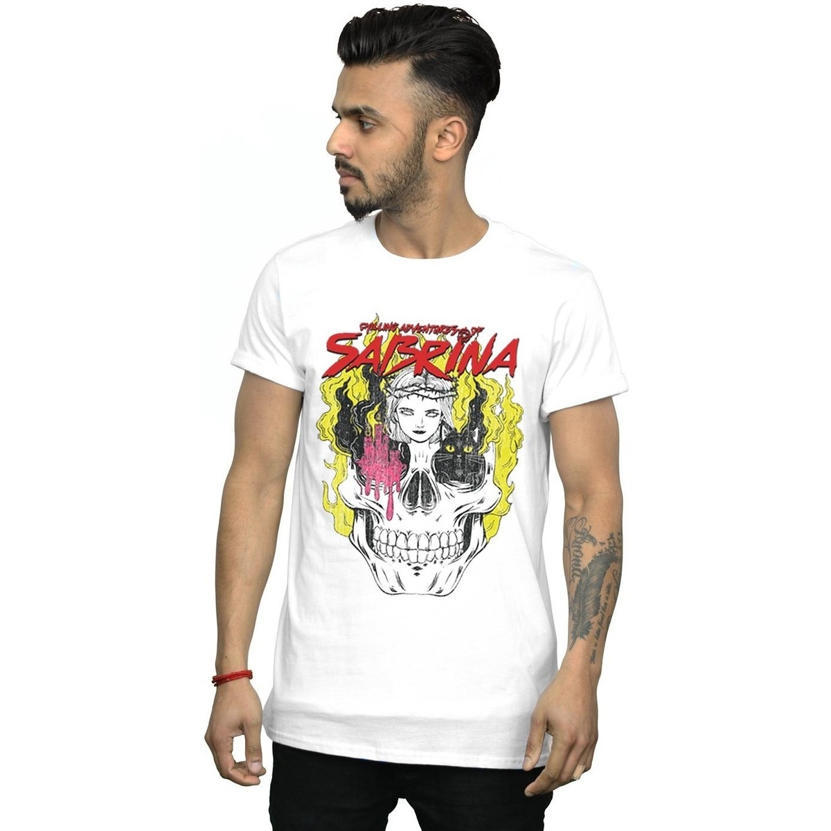 Vêtements Homme T-shirts manches longues The Chilling Adventures Of Sabri Icon Skull Blanc