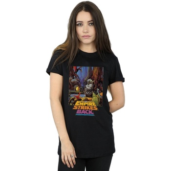 Vêtements Femme T-shirts manches longues Disney Yoda Poster Noir