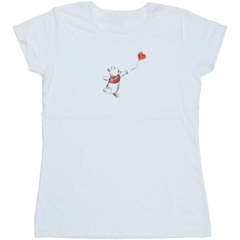 Vêtements Femme T-shirts manches longues Disney Winnie The Pooh Balloon Blanc