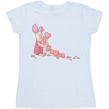 Vêtements Femme T-shirts manches longues Disney Winnie The Pooh Piglet Chain Of Hearts Blanc