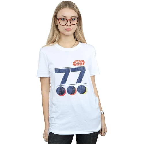 Vêtements Femme T-shirts manches longues Disney Retro 77 Death Star Blanc
