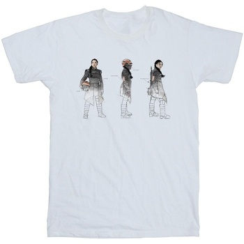 Vêtements Homme T-shirts manches longues Disney The Book Of Boba Fett Fennec Painted Concept Blanc