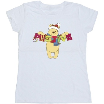 Vêtements Femme T-shirts manches longues Disney Winnie The Pooh Festive Blanc
