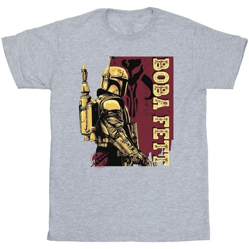 Vêtements Homme T-shirts manches longues Disney The Book Of Boba Fett Western Style Gris