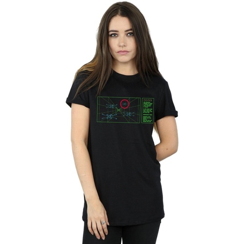 Vêtements Femme T-shirts manches longues Disney X-Wing Target Noir