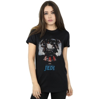 Vêtements Femme T-shirts manches longues Disney Return Of The Jedi Vader Shattered Noir