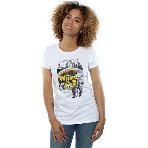 Vêtements Femme T-shirts manches longues The Wizard Of Oz Distressed Movie Poster Blanc