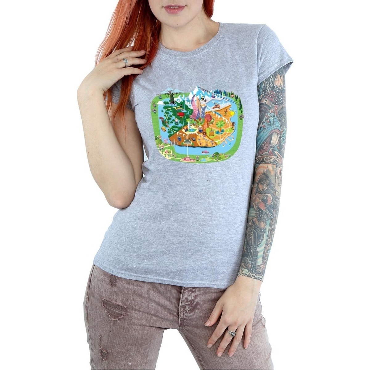 Vêtements Femme T-shirts manches longues Disney Zootropolis City Gris