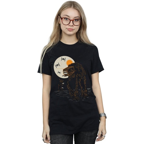 Vêtements Femme T-shirts manches longues Disney Halloween AT AT Noir