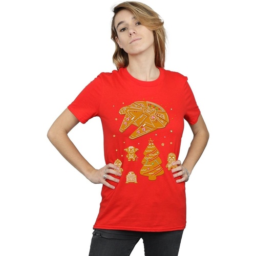 Vêtements Femme T-shirts manches longues Disney Gingerbread Rebels Rouge