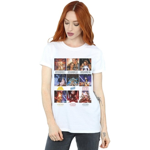 Vêtements Femme T-shirts manches longues Disney Poster Saga Blanc
