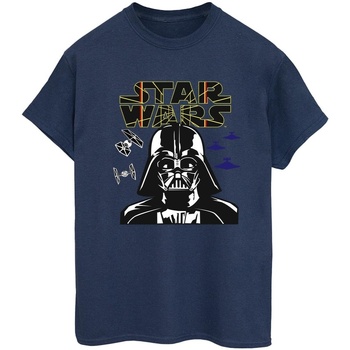 Vêtements Femme T-shirts manches longues Disney Darth Vader Comp Logo Bleu