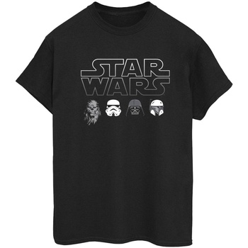Vêtements Femme T-shirts manches longues Disney Character Heads Noir