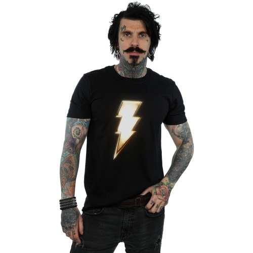Vêtements Homme T-shirts manches longues Dc Comics Shazam Bolt Logo Noir