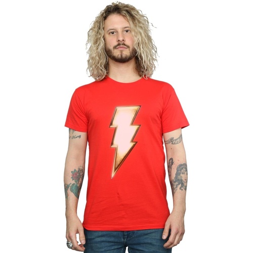 Vêtements Homme T-shirts manches longues Dc Comics Shazam Bolt Logo Rouge