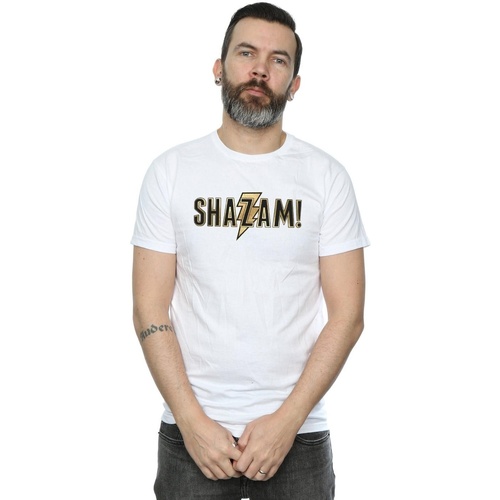 Vêtements Homme T-shirts manches longues Dc Comics Shazam Text Logo Blanc