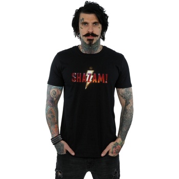 Vêtements Homme T-shirts manches longues Dc Comics Shazam Movie Logo Noir