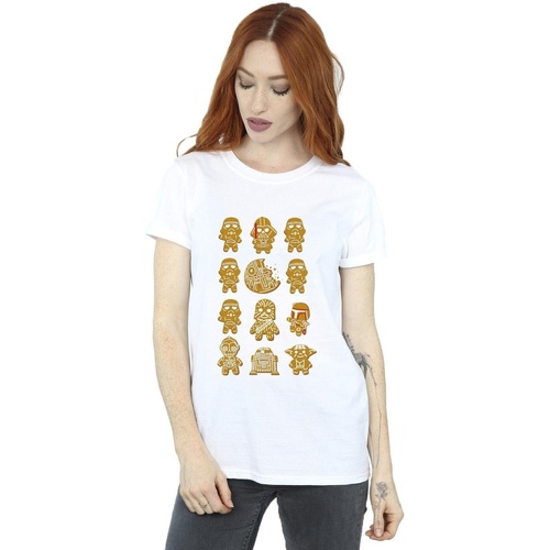 Vêtements Femme T-shirts manches longues Disney Episode IV: A New Hope 12 Gingerbread Blanc