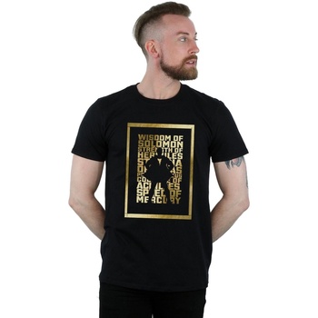 Vêtements Homme T-shirts manches longues Dc Comics Shazam Gold Text Noir