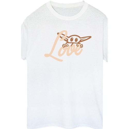 Vêtements Femme T-shirts manches longues Disney Grogu Love Blanc
